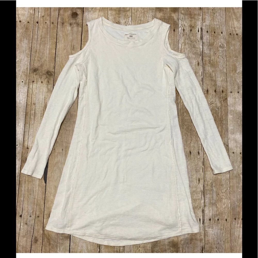 Anthropologie Sol Angeles Open Shoulder Dress